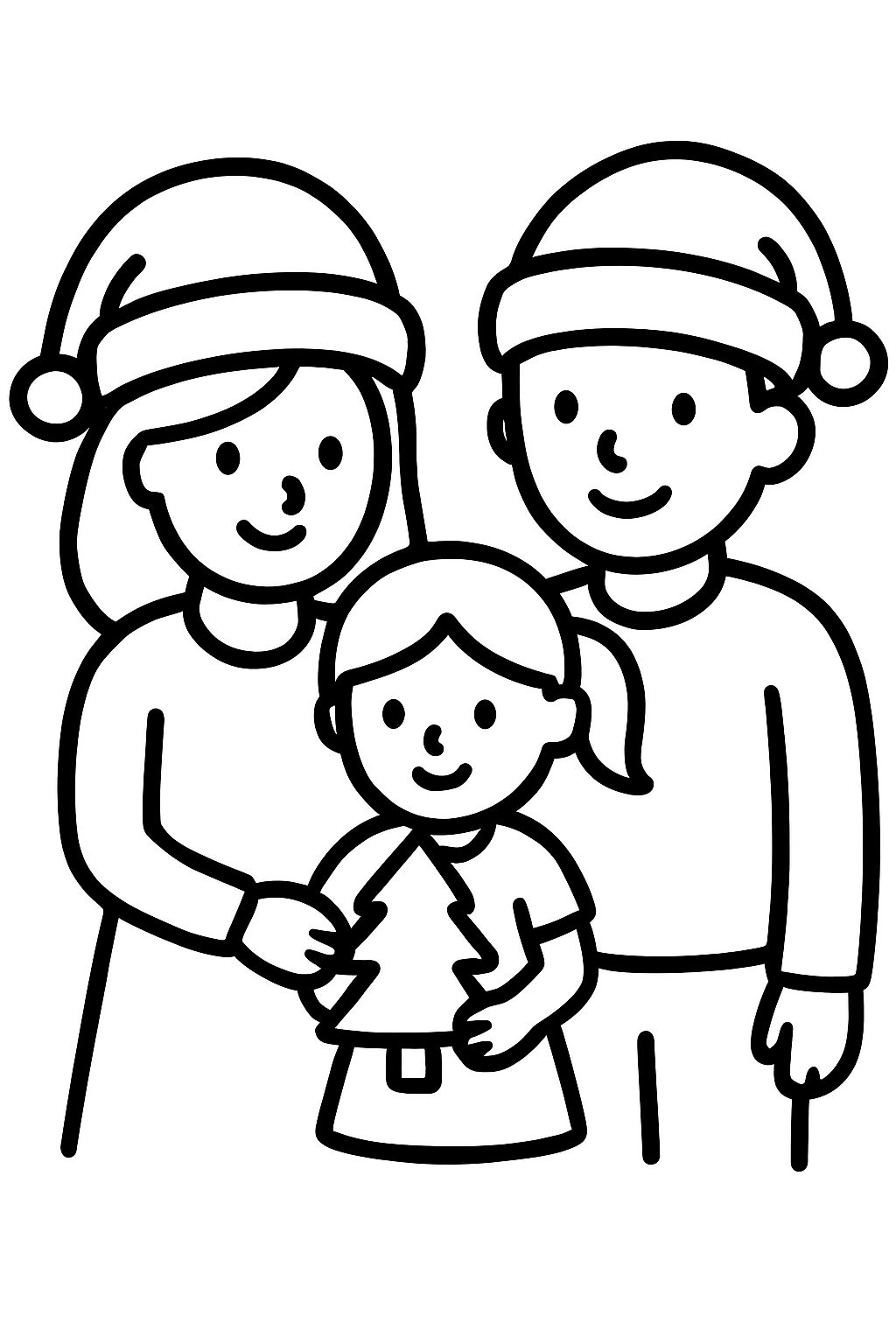 Mama Papa Tochter Weihnachten