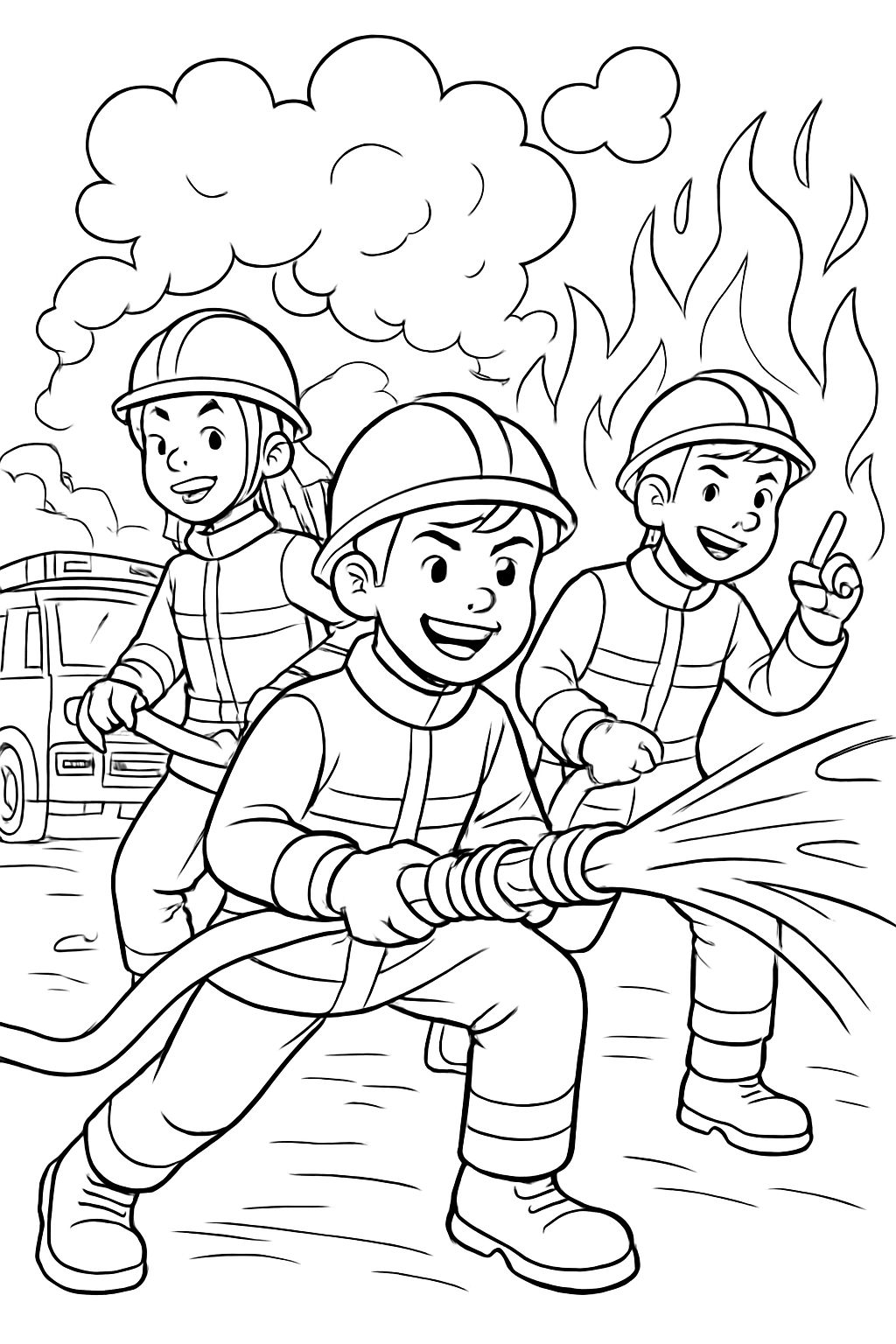 3 friends from the youth fire department 3 friends from the youth fire department
