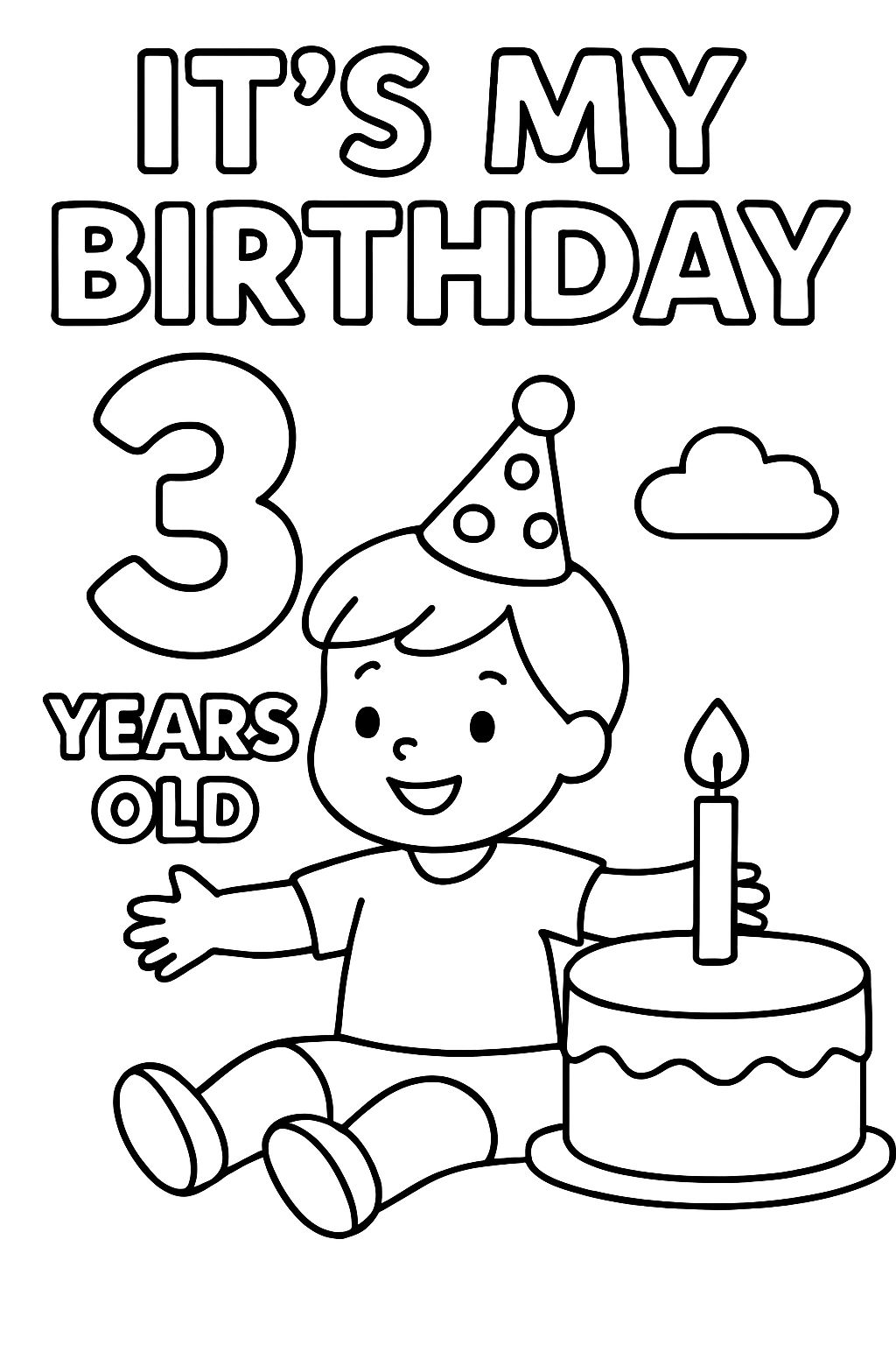 IT'S MY BIRTHDAY 3 YEARS OLD