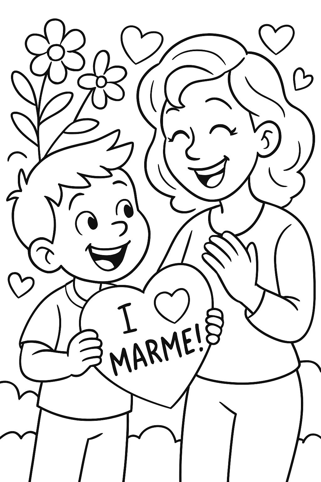 A mother's day picture from a grandson to his 'Marmee'.
