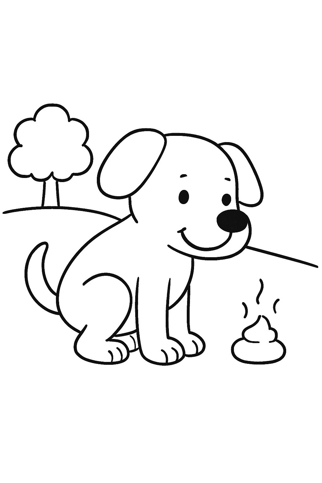 chien qui fait caca
