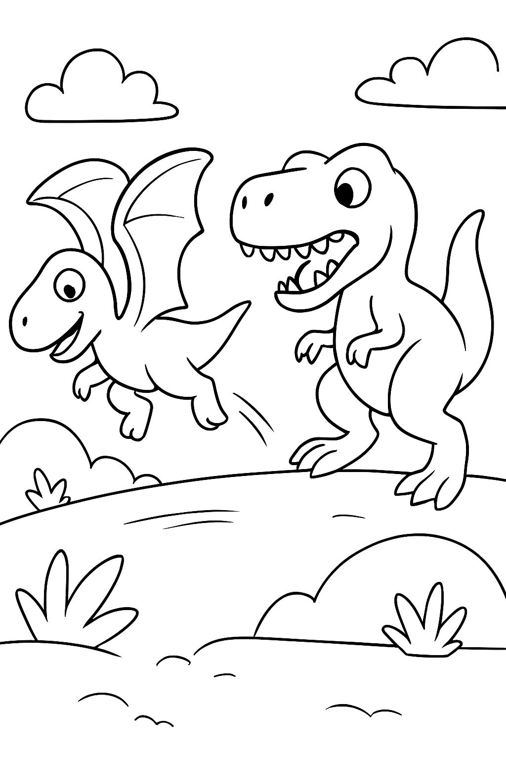 Dino voador que foi comido pelo T-Rex