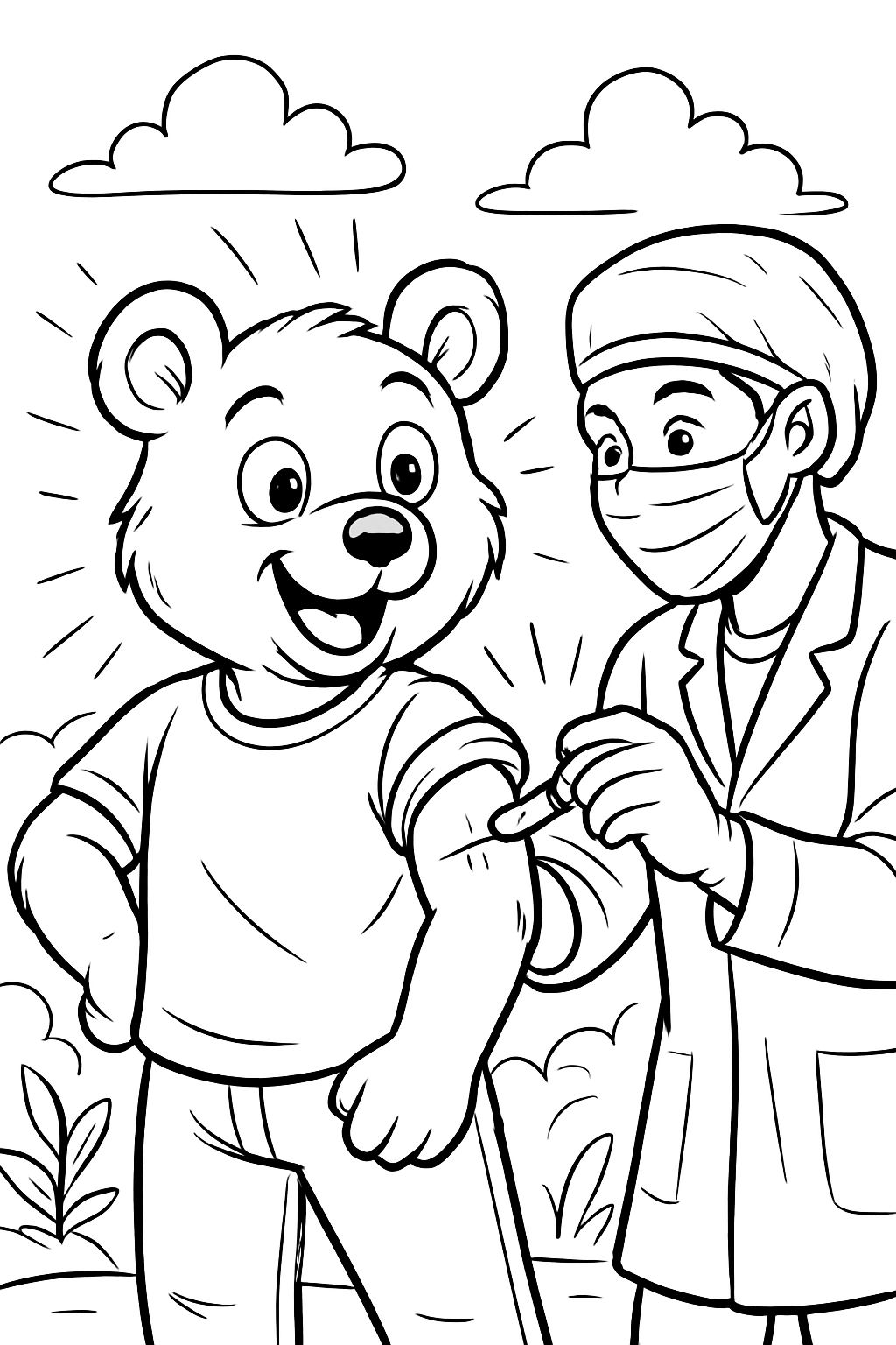 ours se faisant vacciner