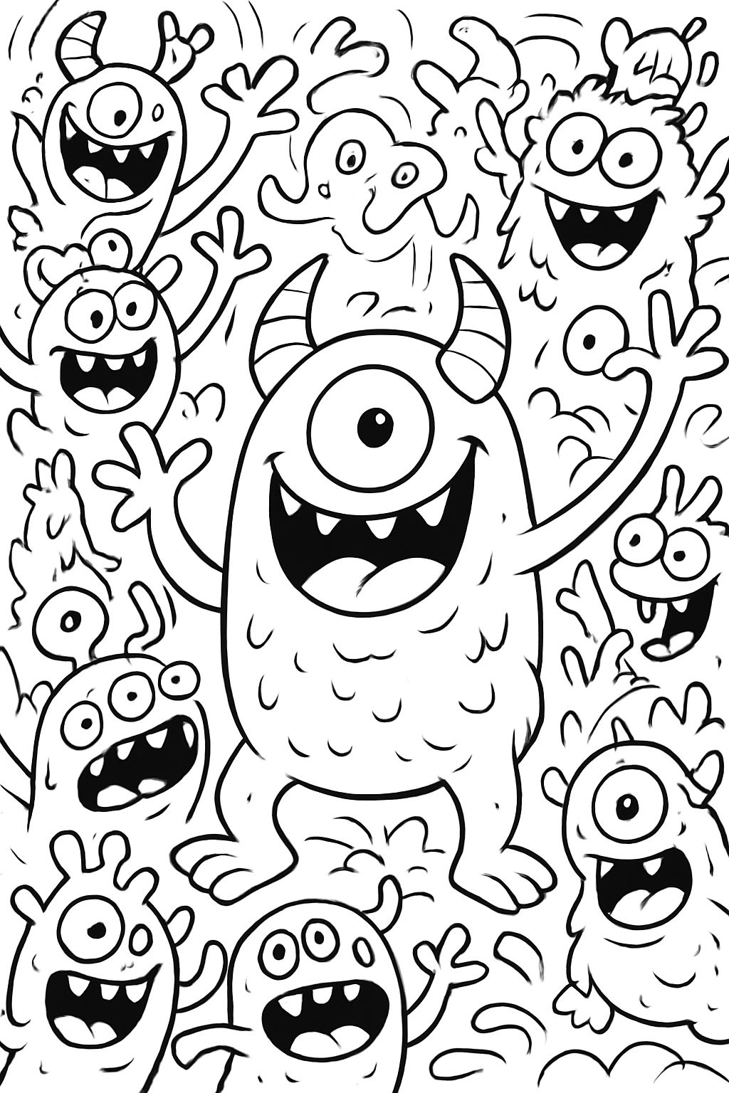 Silly monster crowd
