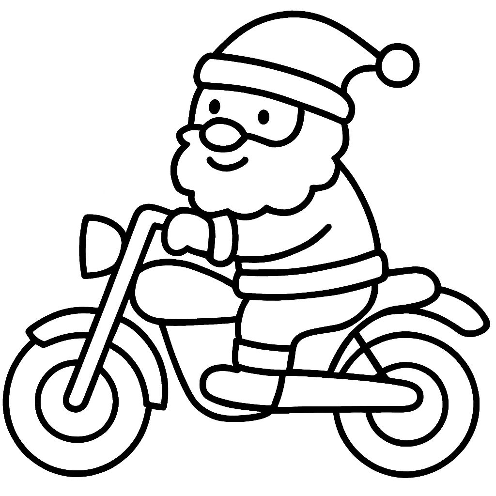 Santa claus on a motorcycle Santa claus on a motorcycle