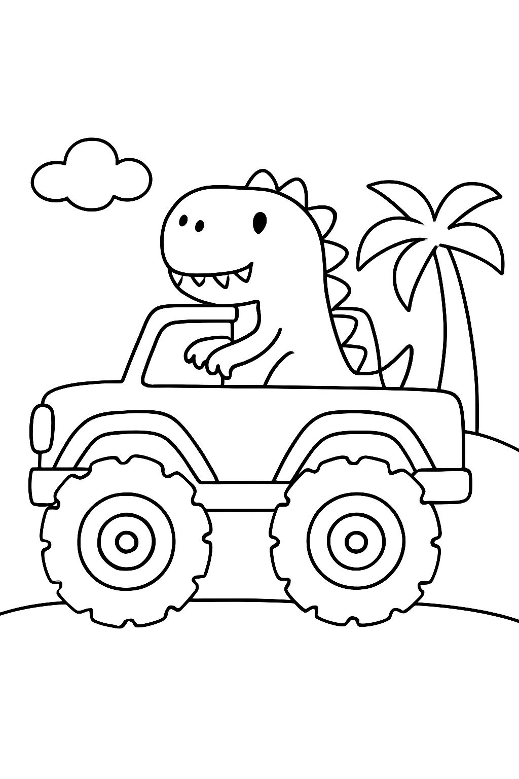 Monster truck with dino