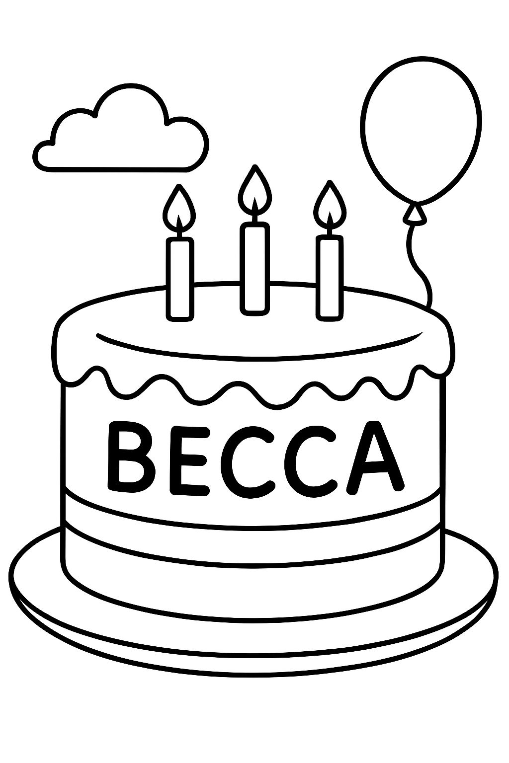 becca birthday cake