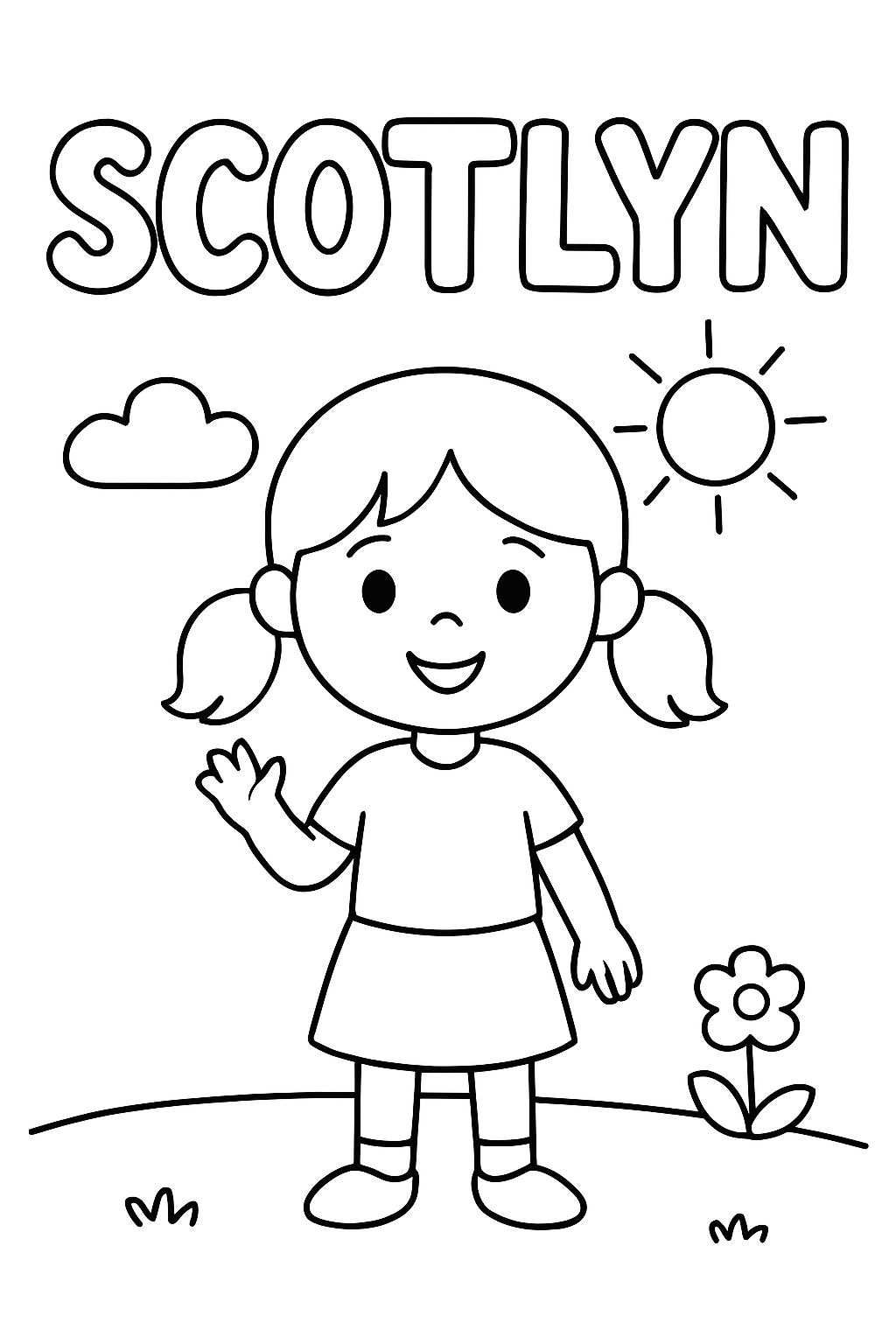 SCOTTLYN in Bubble-Buchstaben