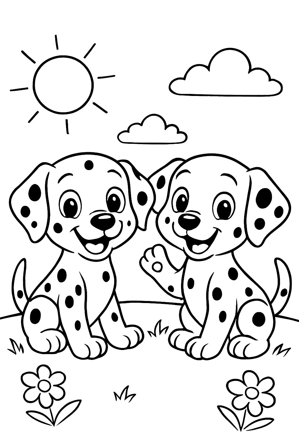 baby twin dalmations