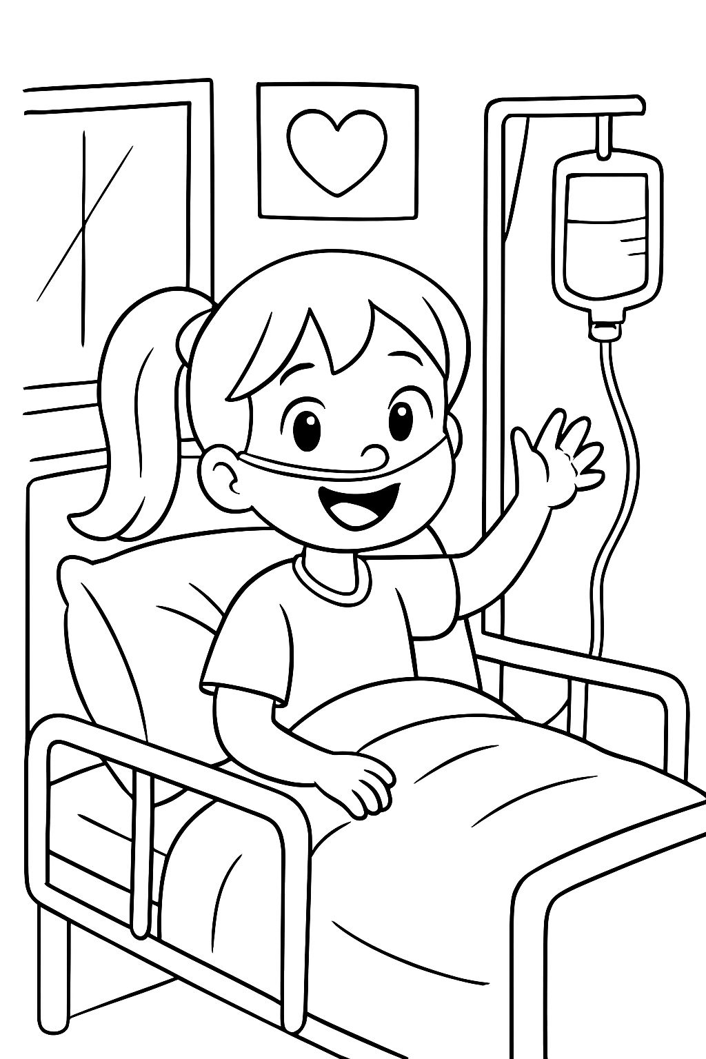 girl in hospital