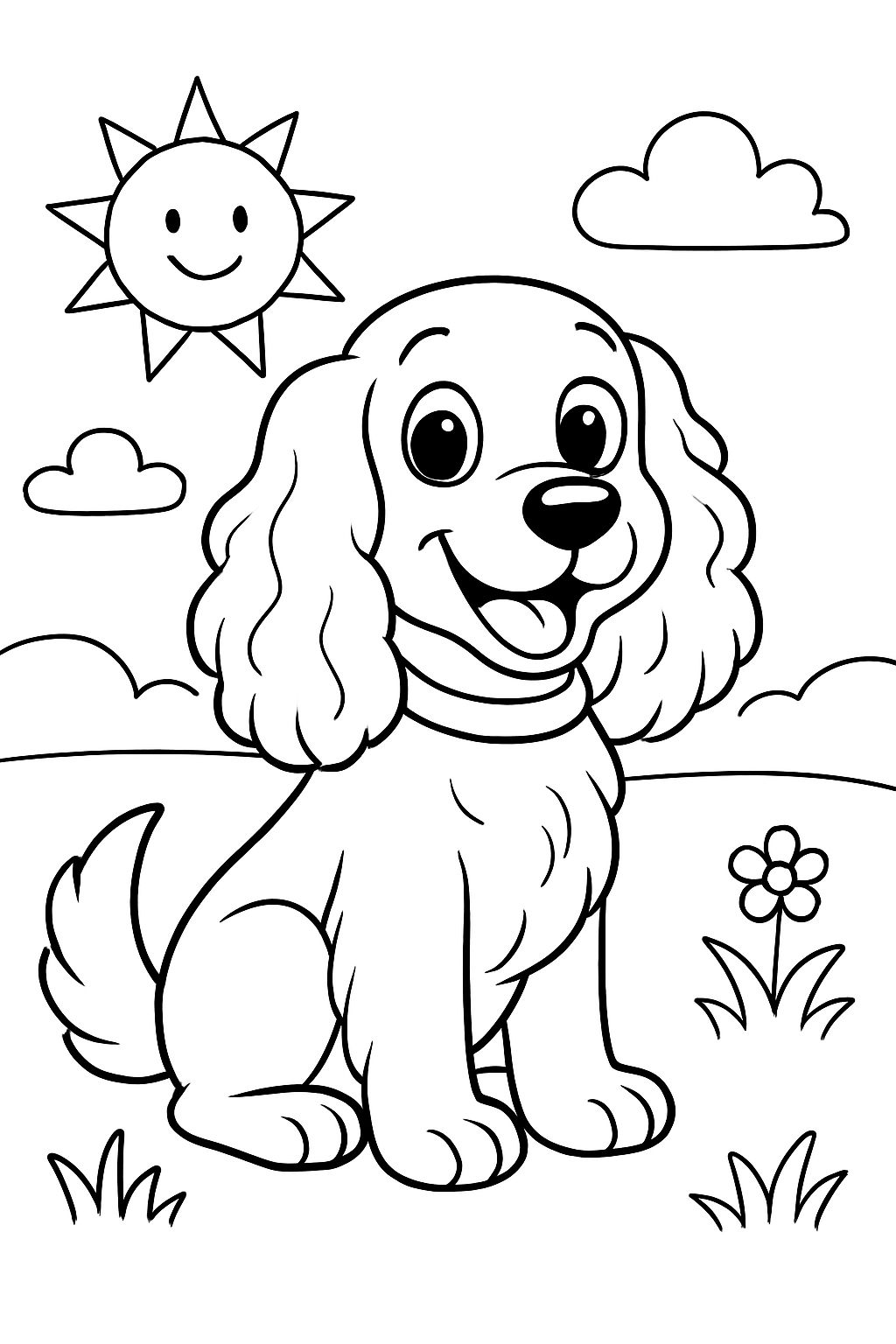 Cocker Spaniel sitzt schön Cocker Spaniel sitzt schön