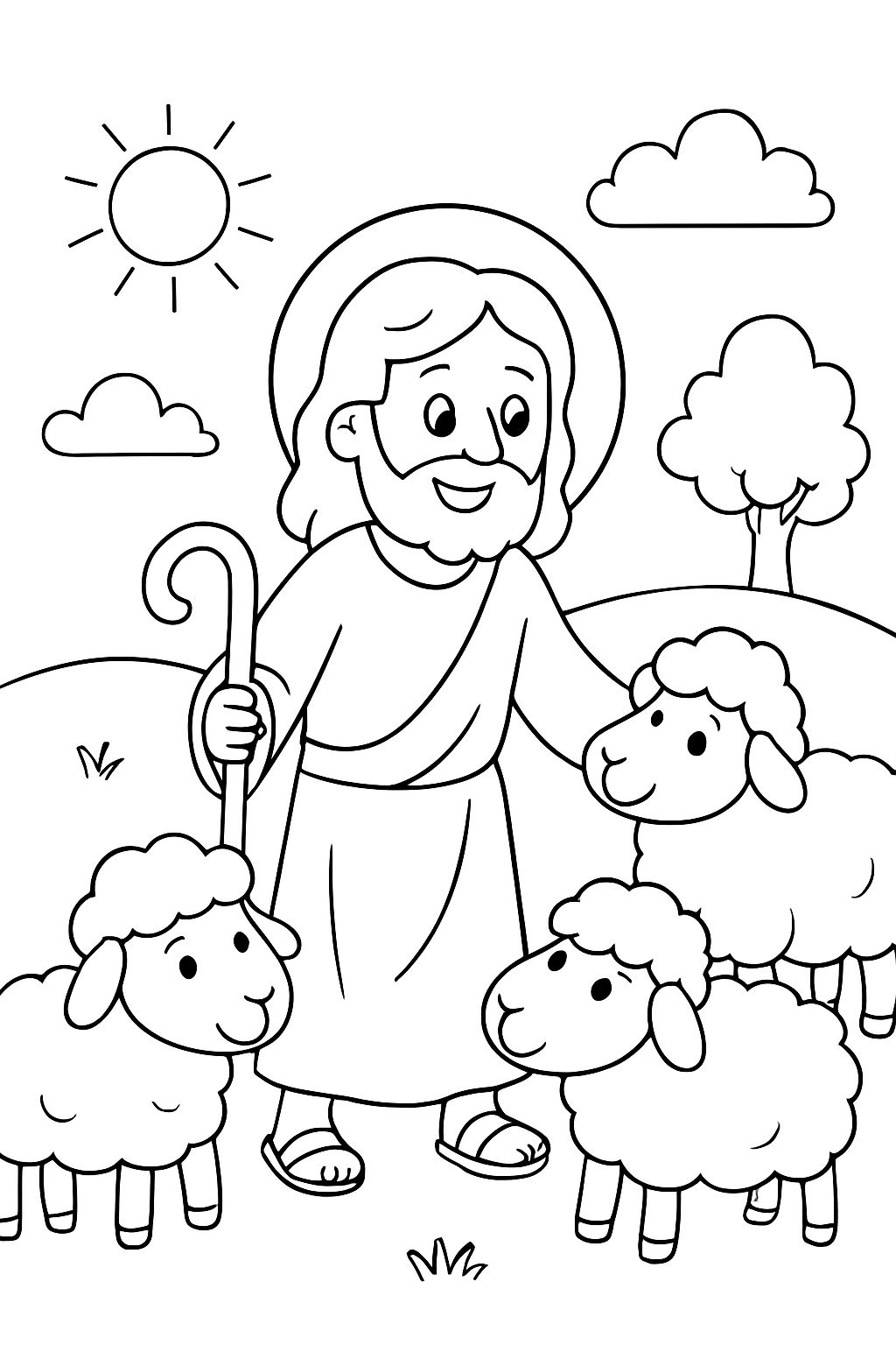 Jesus the good shepherd who knows his sheep and they know him