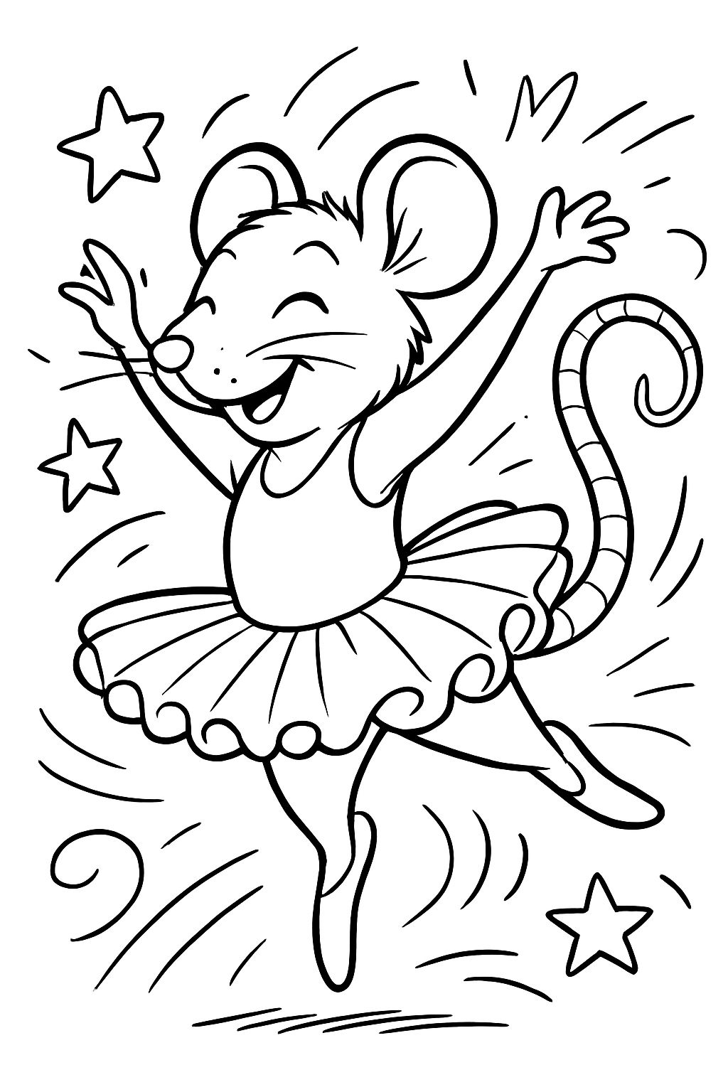 a dancing rat with a tutu
