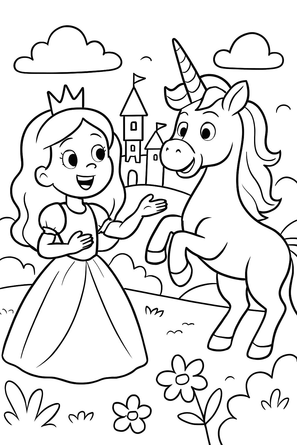 Prinzessin und Einhorn