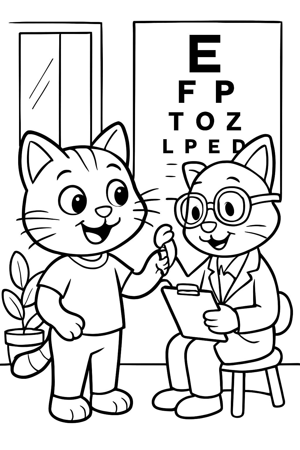 cat going to the eye doctor