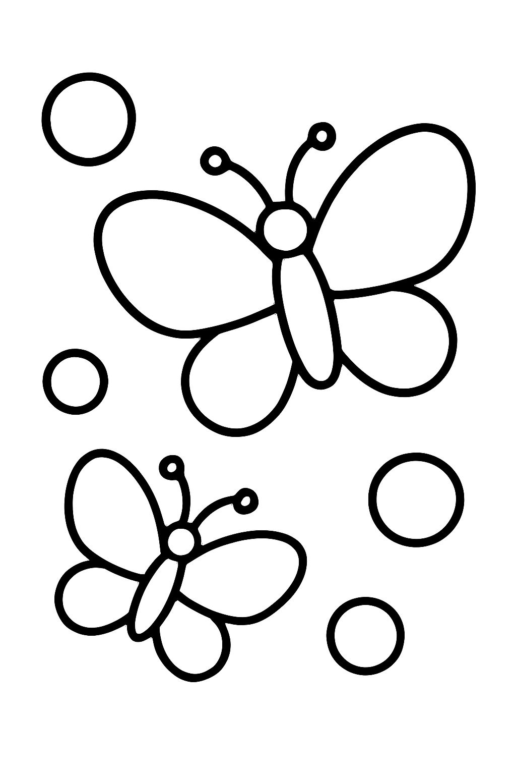 Schmetterlinge und Blasen