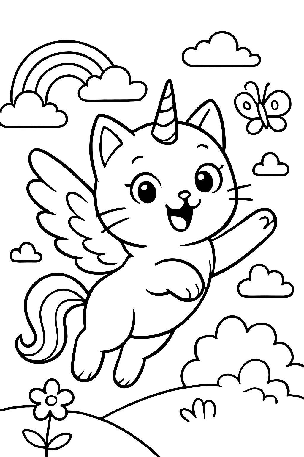 kitty unicorn with wings