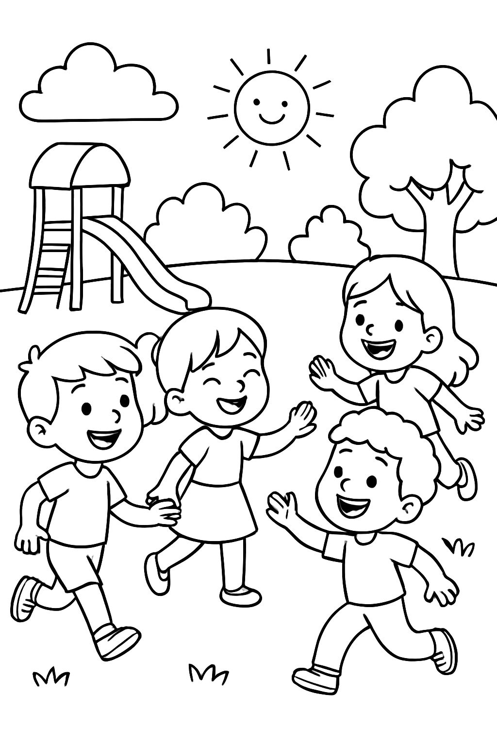 crianças brincando com respeito e felicidade