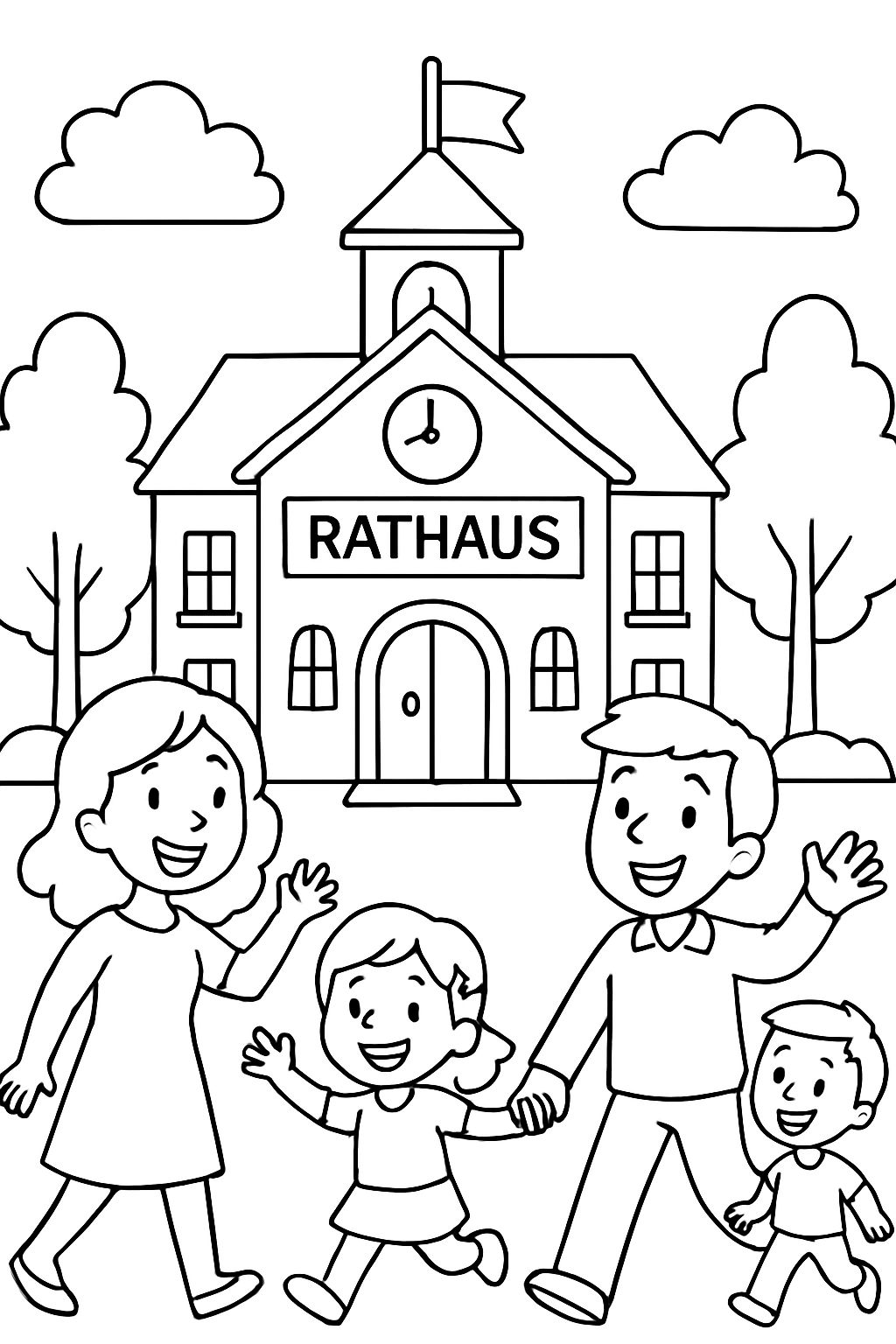 une mairie avec des parents et des enfants une mairie avec des parents et des enfants