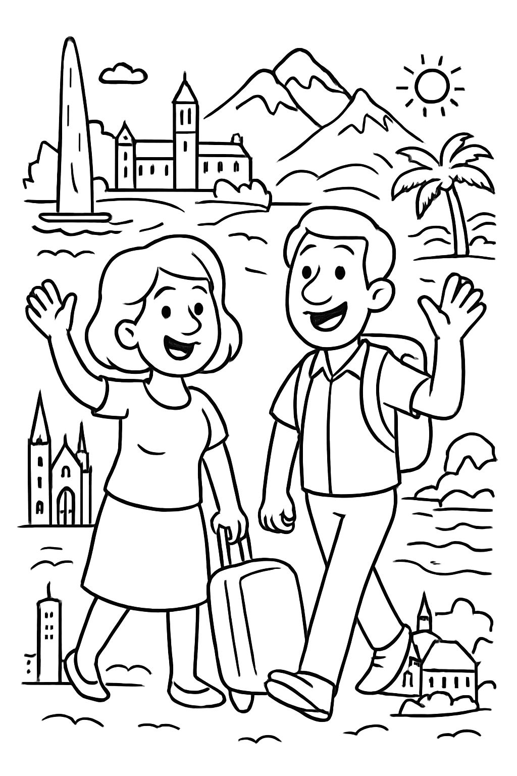 Les voyages de ma tante et de mon oncle à Genève, à Milan, dans les Alpes françaises, à Hawaï, à Montréal, à Francfort et en Pologne.