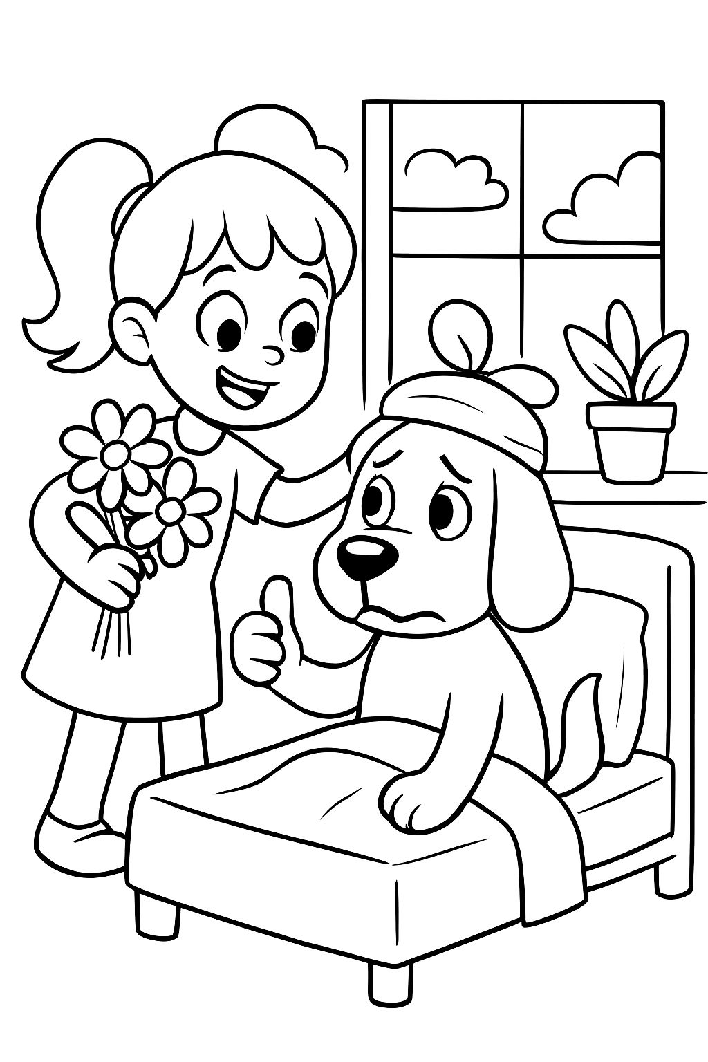 bon rétablissement avec un chien