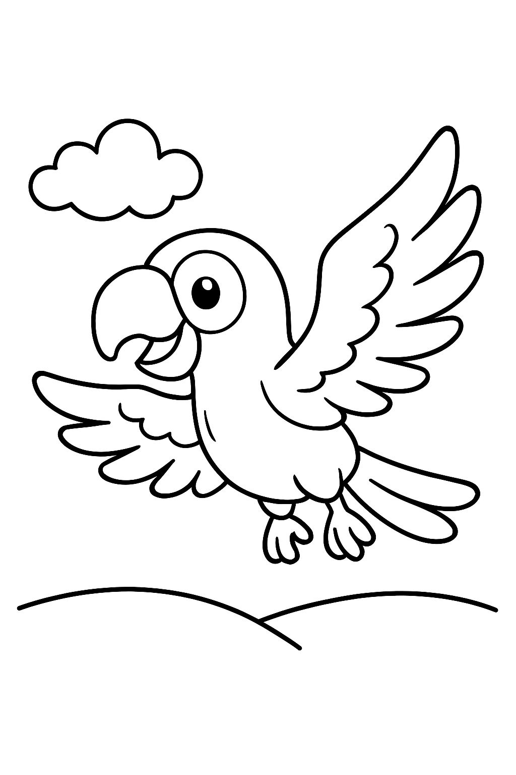 a flying parrot