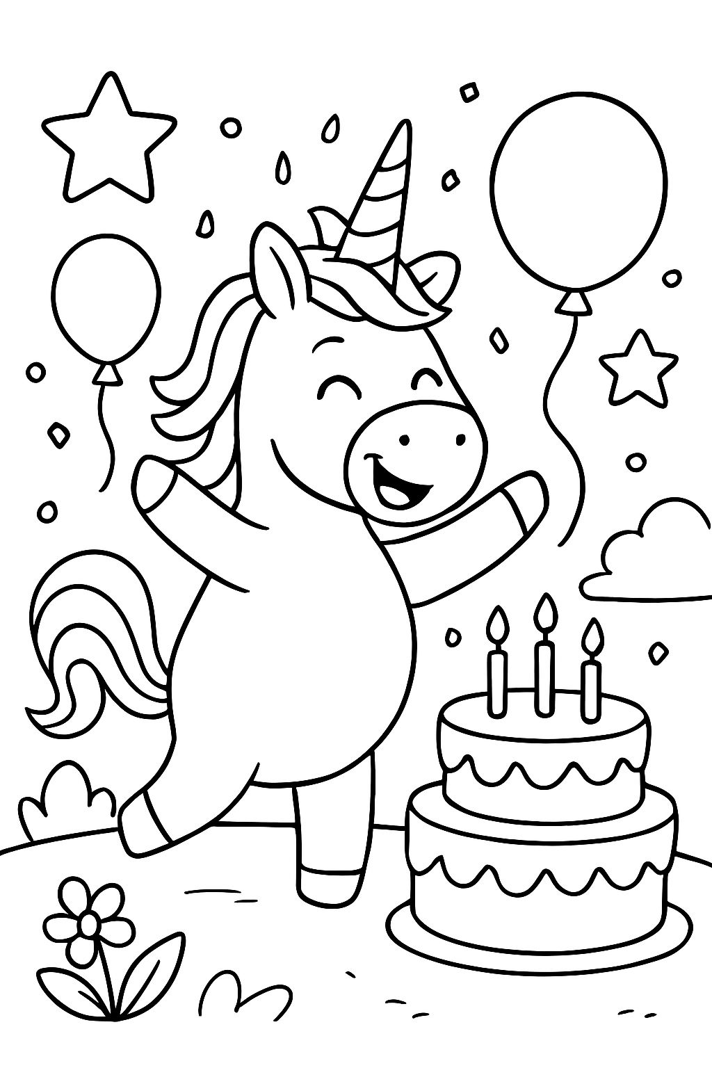 Unicorn happy birthday Nanou