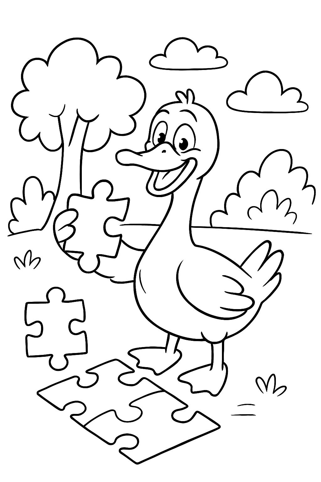 Puzzle game in silly goose theme