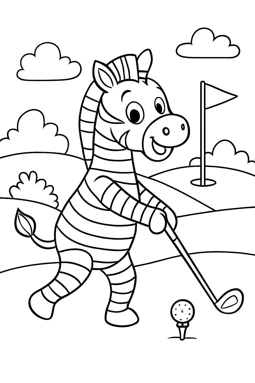 Zebra golfing