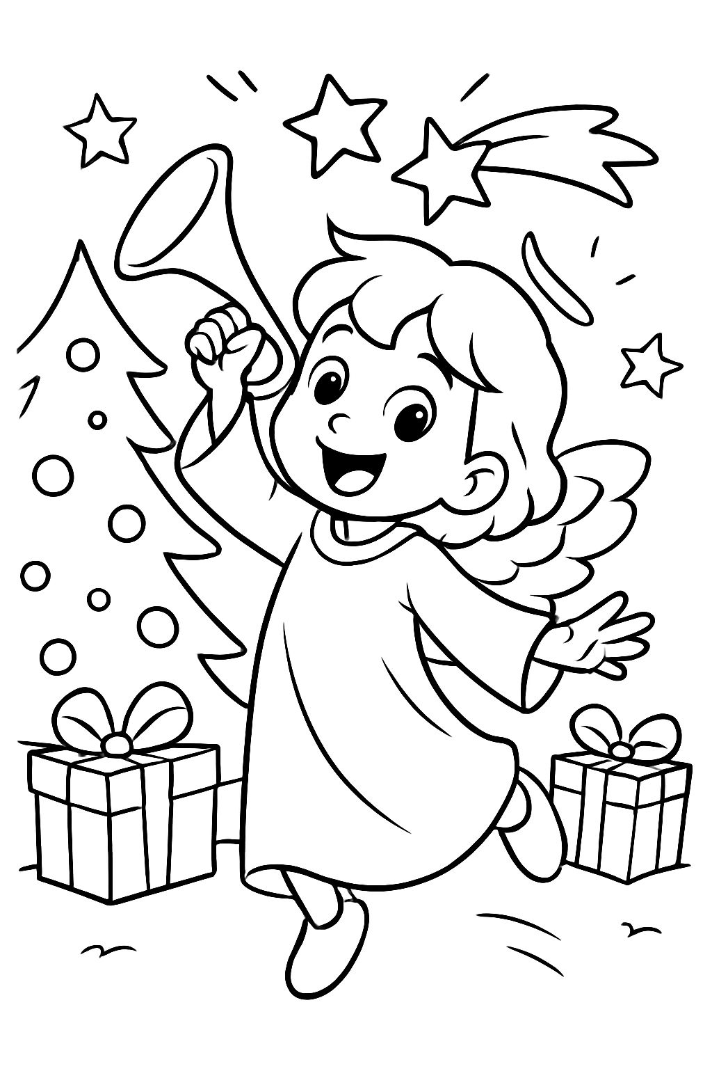 eine glückswunschkarte für das Christkind