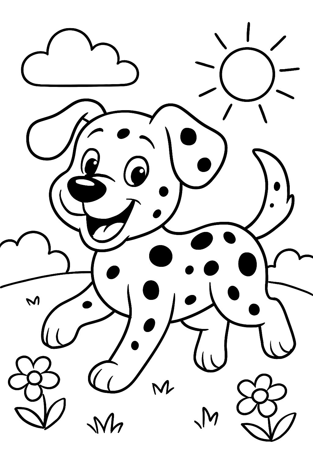 A spotted dog