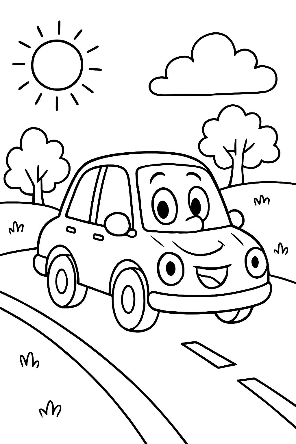 Ein Auto ist auf der Straße.