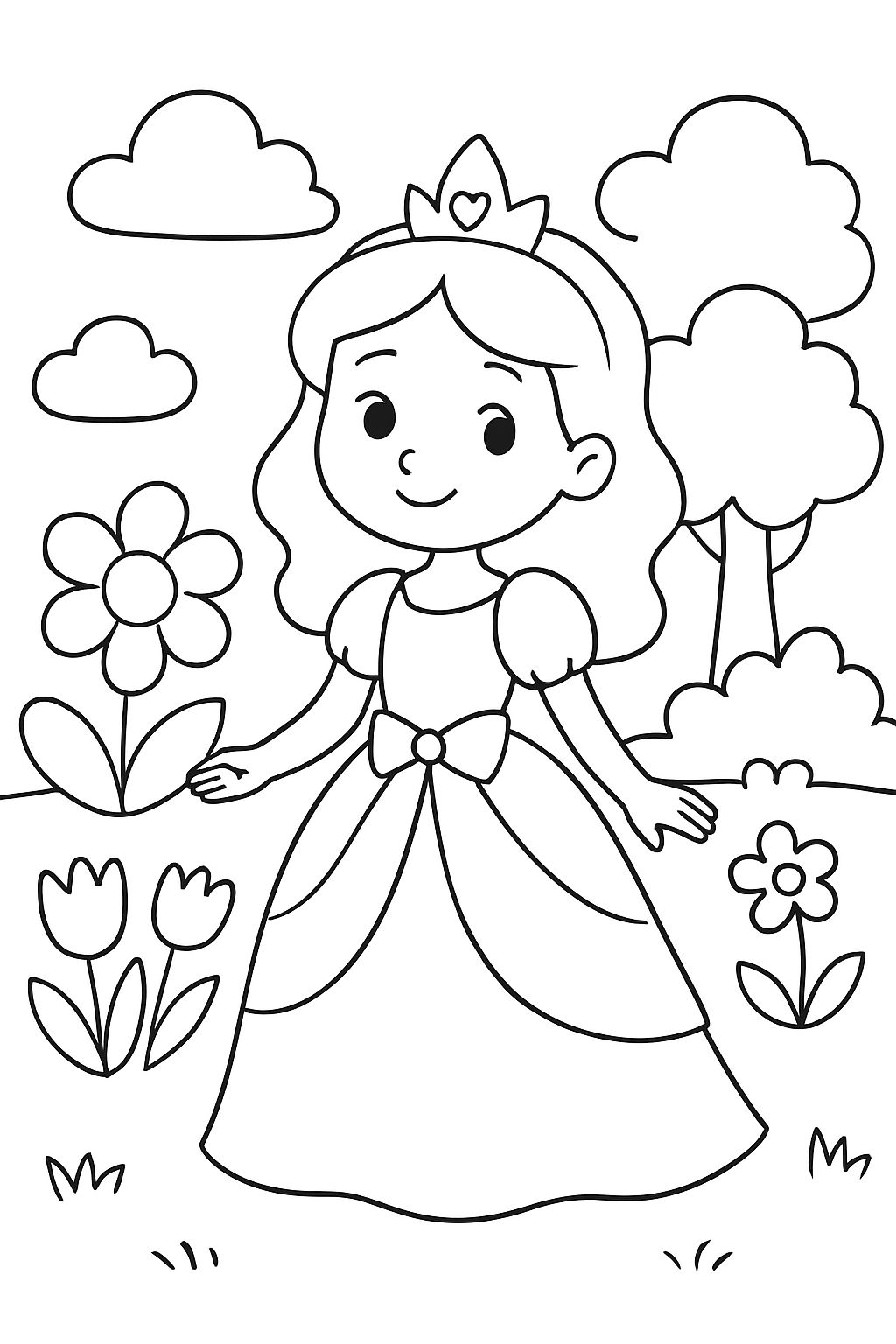 a princess in a garden