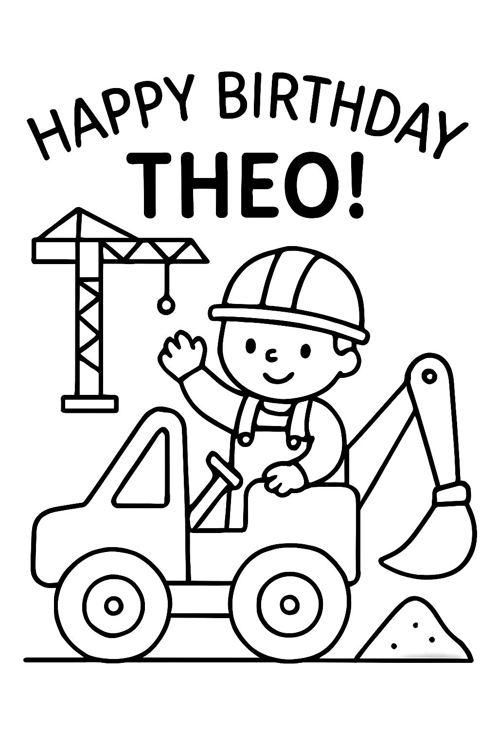 Happy Birthday Theo! Construction theme