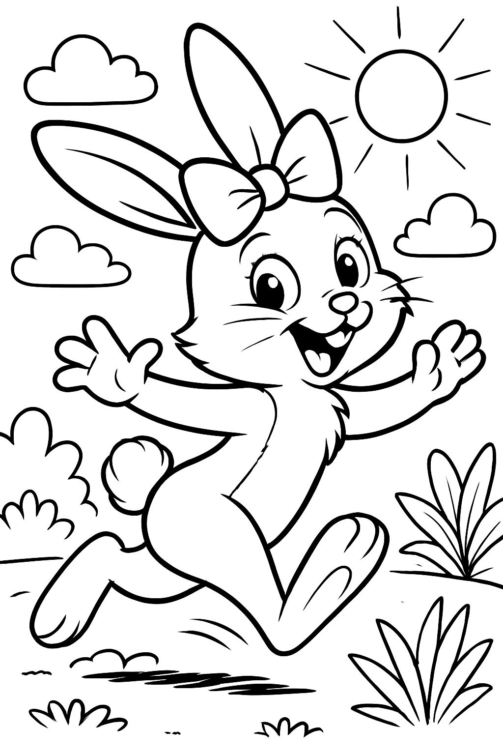 un lapin avec un nœud