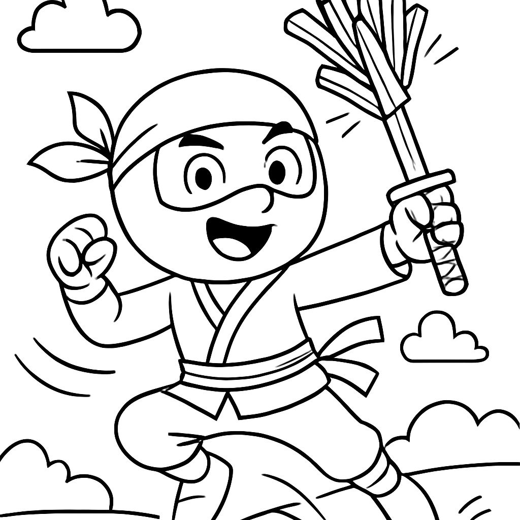 un ninja qui a transpercé des frites avec son épée un ninja qui a transpercé des frites avec son épée