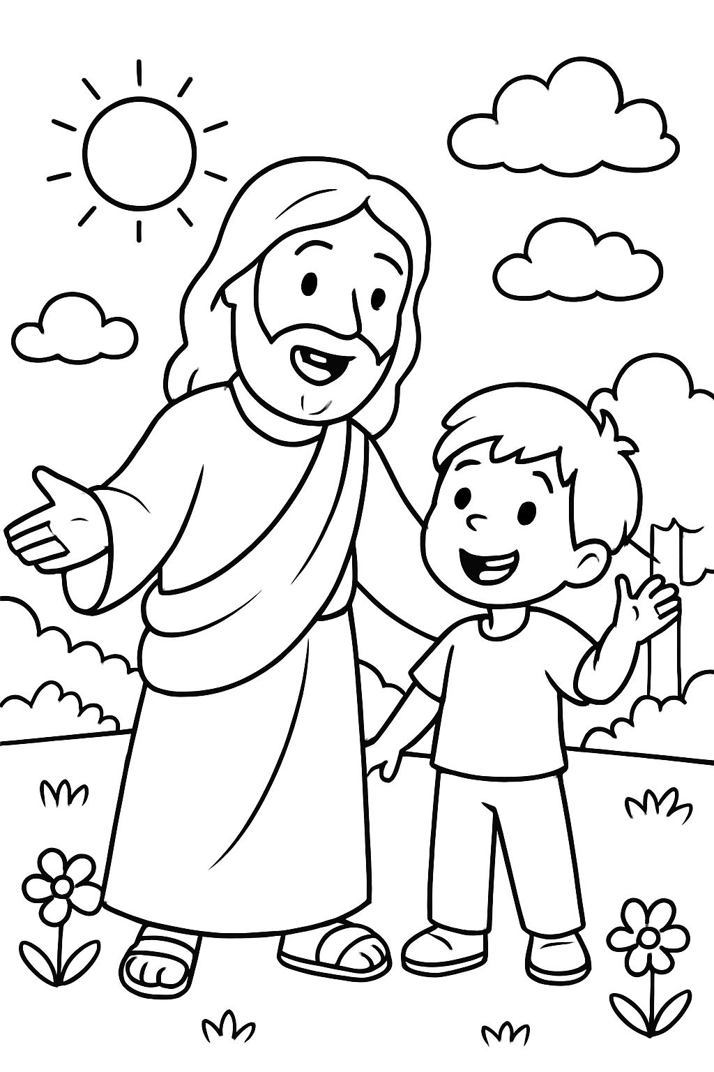 Jesus with little boy