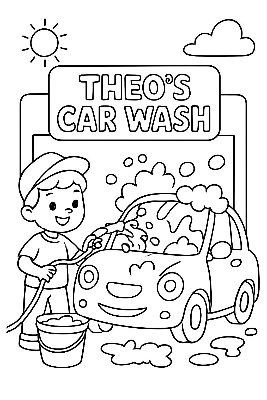 A lavagem de carro do Theo