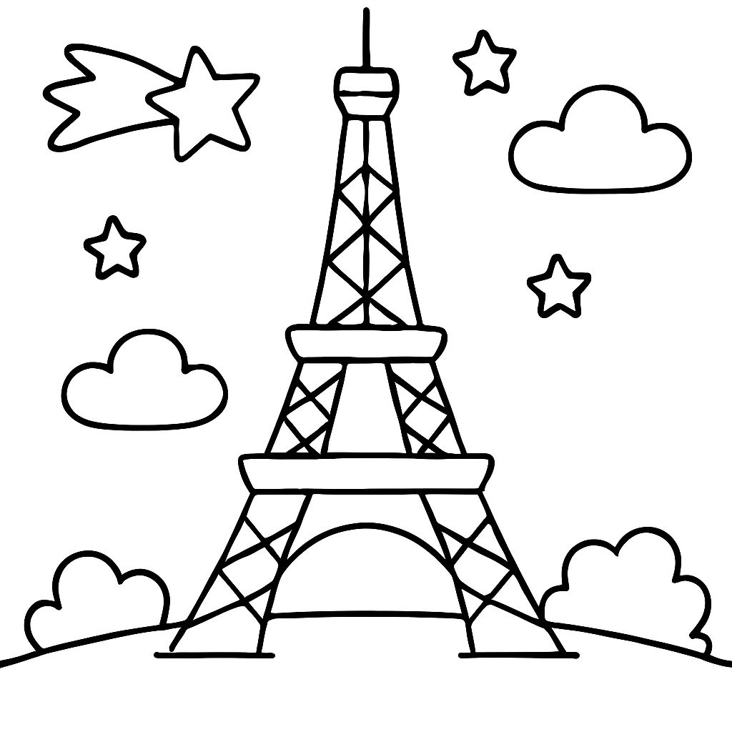 Torre Eiffel estrela cadente Torre Eiffel estrela cadente