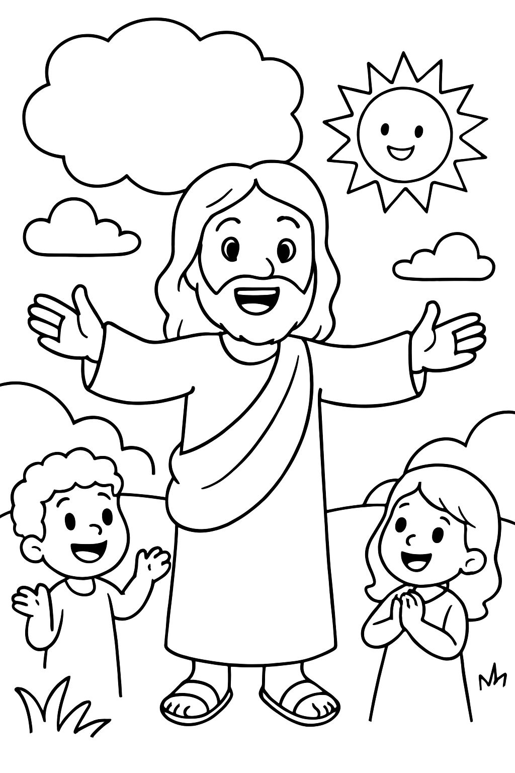 Jesus announcing that he is the son of God