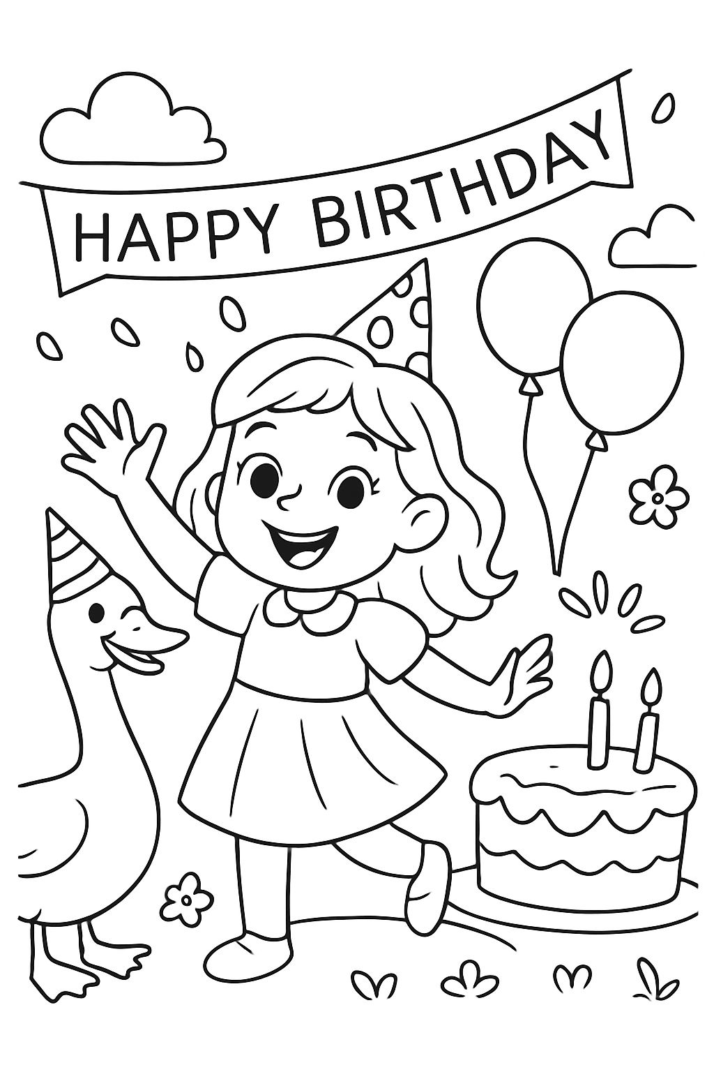 Alles Gute zum Geburtstag Emarie, mit Gans