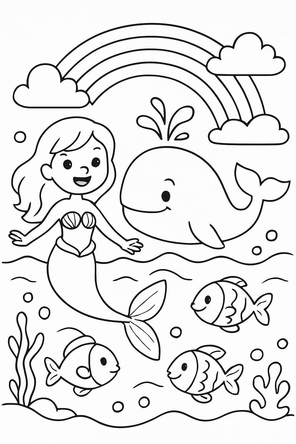 Regenbogen,Fische,Wasser,Meerjungfrauen und ein wal Regenbogen,Fische,Wasser,Meerjungfrauen und ein wal