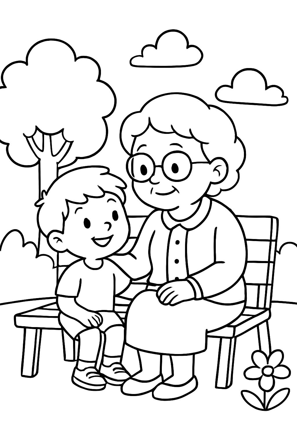 Child with Grandma Child with Grandma