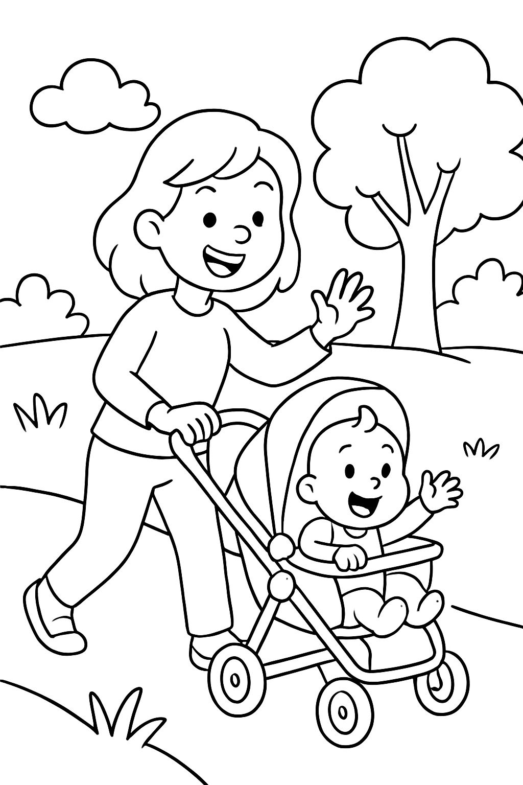 passear com um bebê