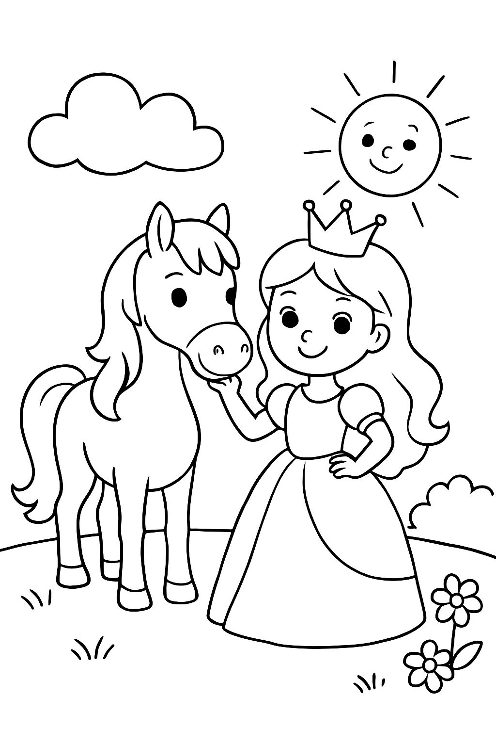 Princesa Jule com cavalo