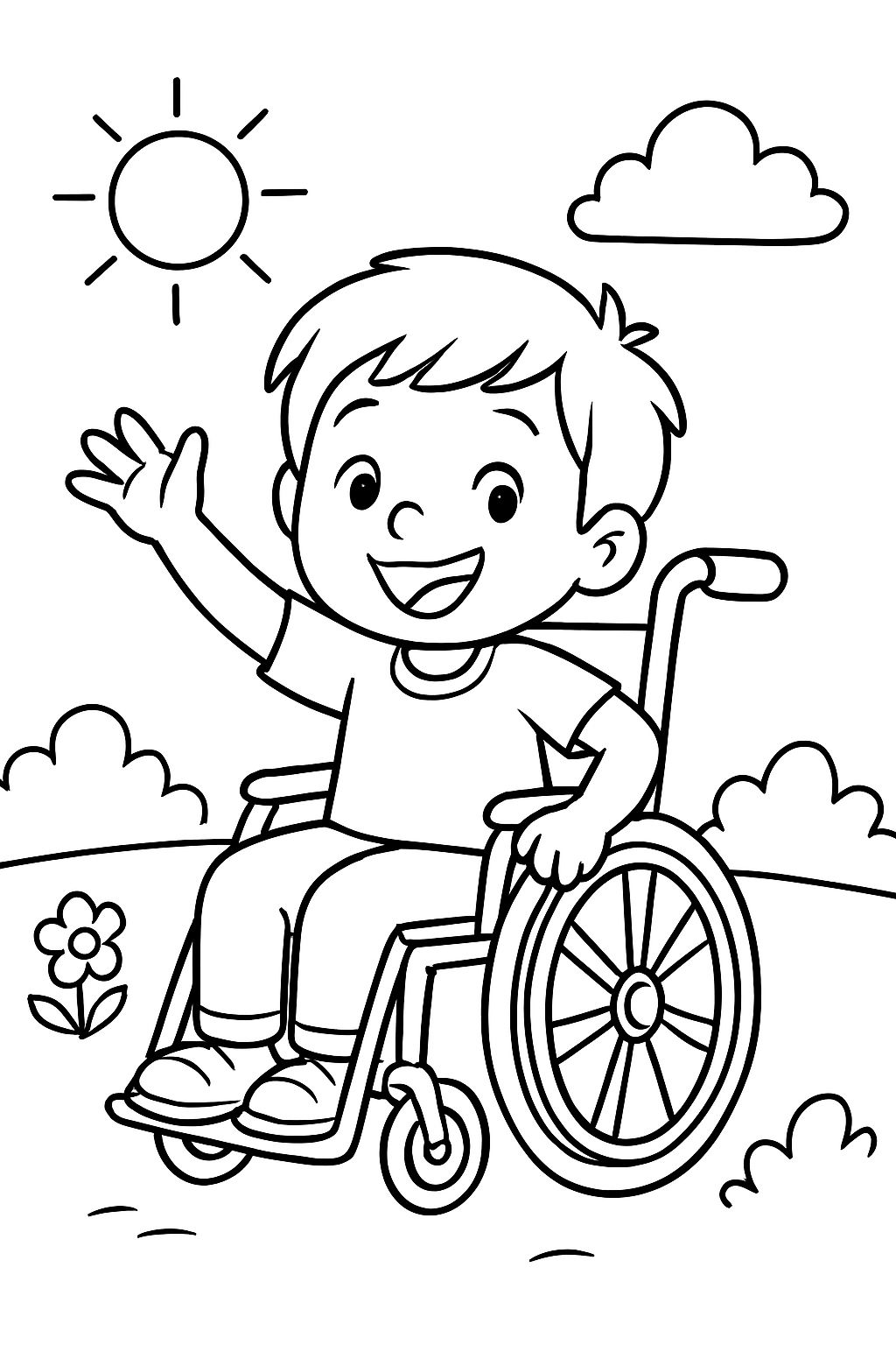 Child in a wheelchair