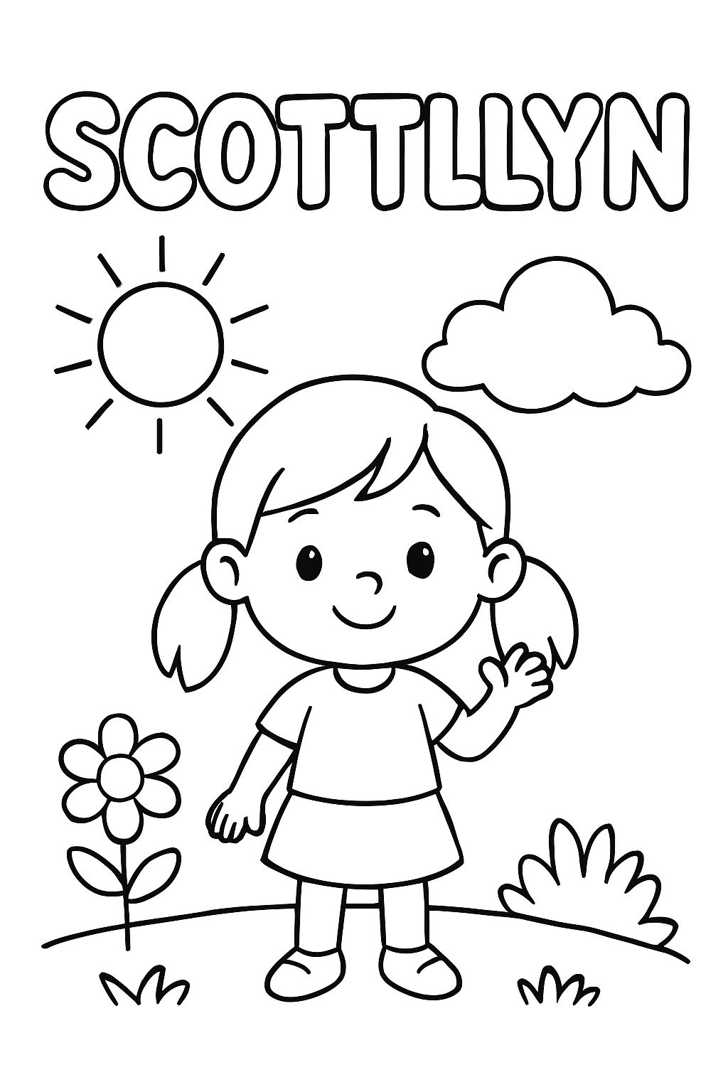 der Name Scottlyn in Luftballonbuchstaben