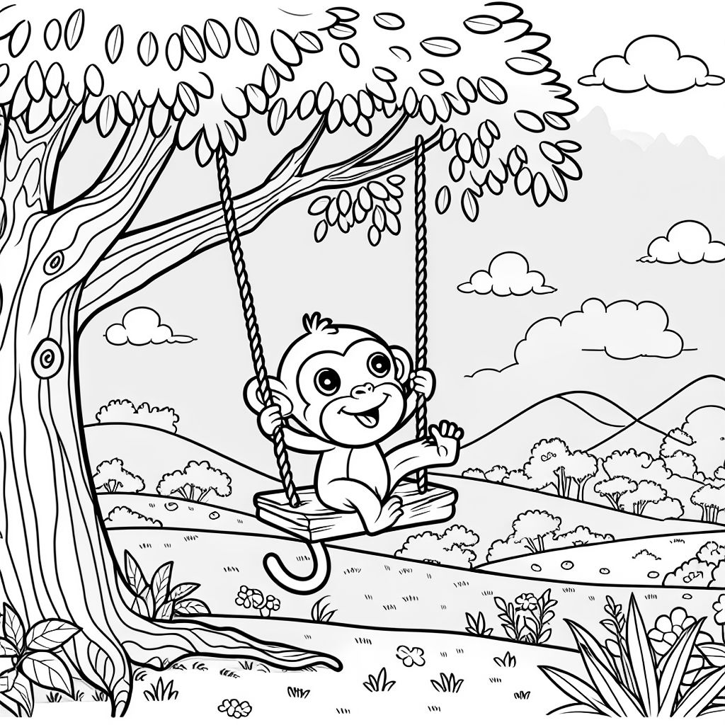 Un singe sur un arbre