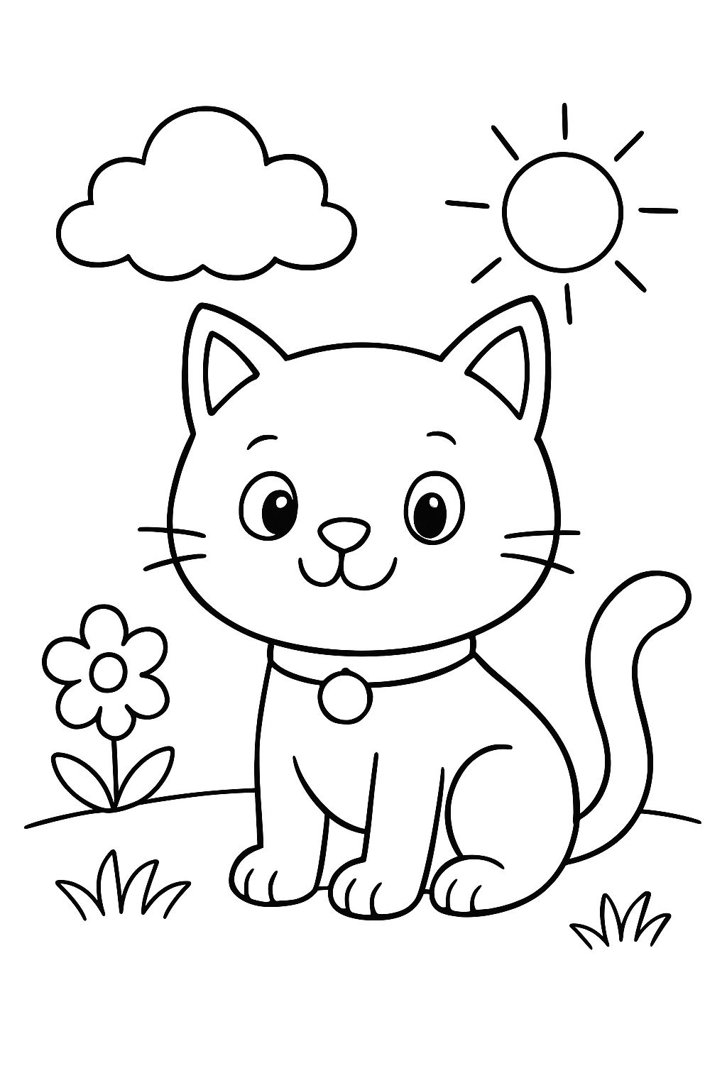 Katze mit einem Halsband