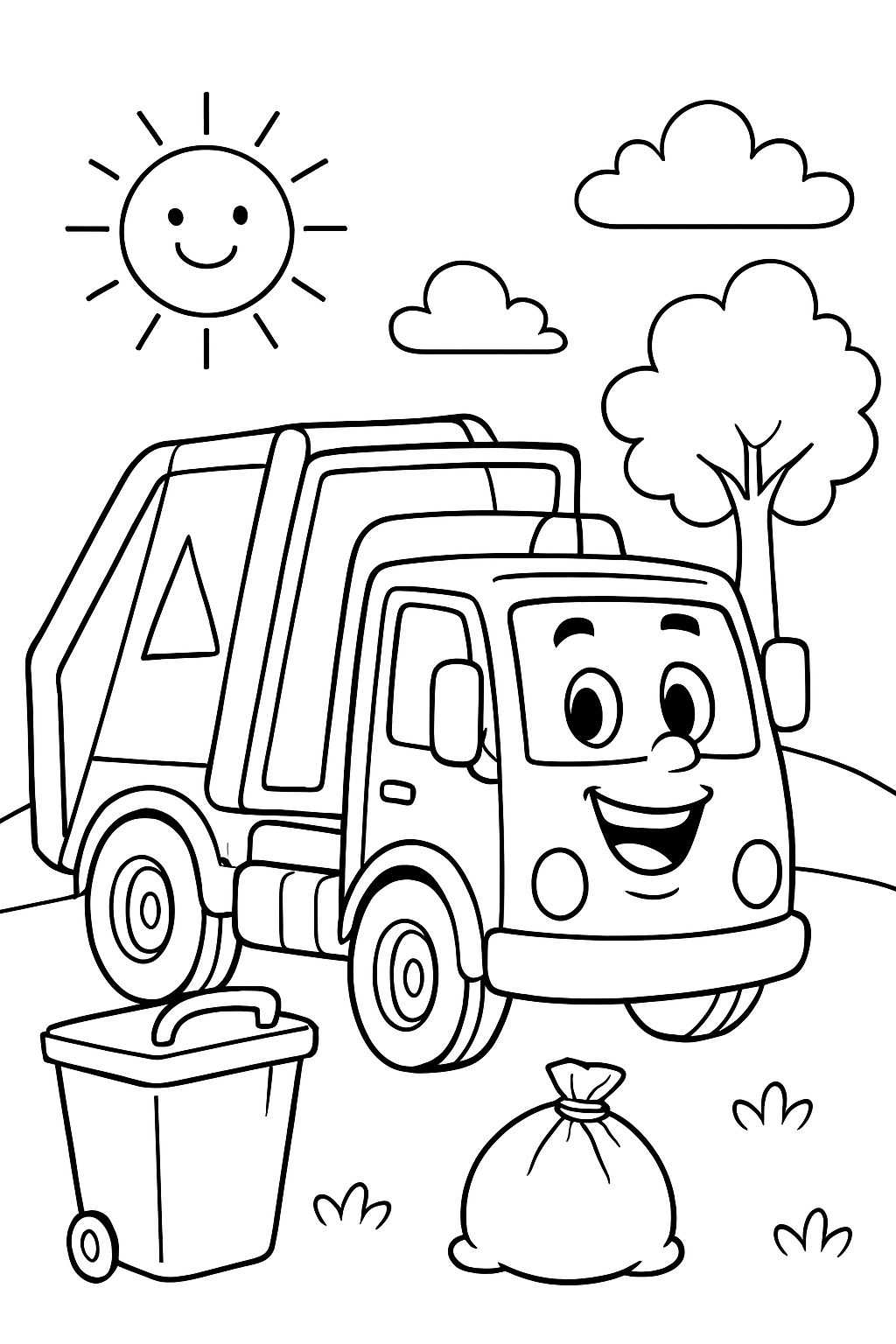 un camion de poubelle